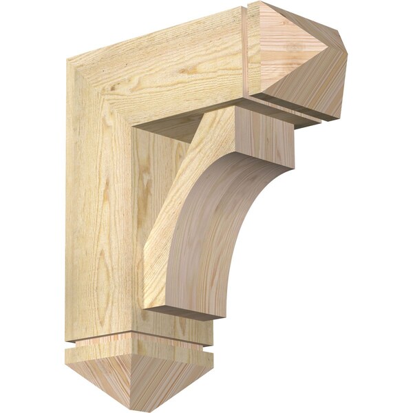 Ekena Millwork Westlake Arts and Crafts Rough Sawn Bracket w/ Offset Brace, Douglas Fir, 8"W x 20"D x 24"H BKT0806X20X24WTL03RDF - main